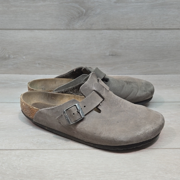 Birkenstock Women Boston Leather Clog Mule 90" Y2K Slip-On Shoes Sz 41/10 Regula - Picture 1 of 12